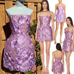 🆕 BRONX & BANCO 🧿 NWOT Jasmine Maraya Lilac Mini Dress - Sz L US 8